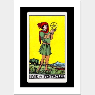 Card #74 - Page Of Pentacles - Rider Waite Smith Tarot Posters and Art